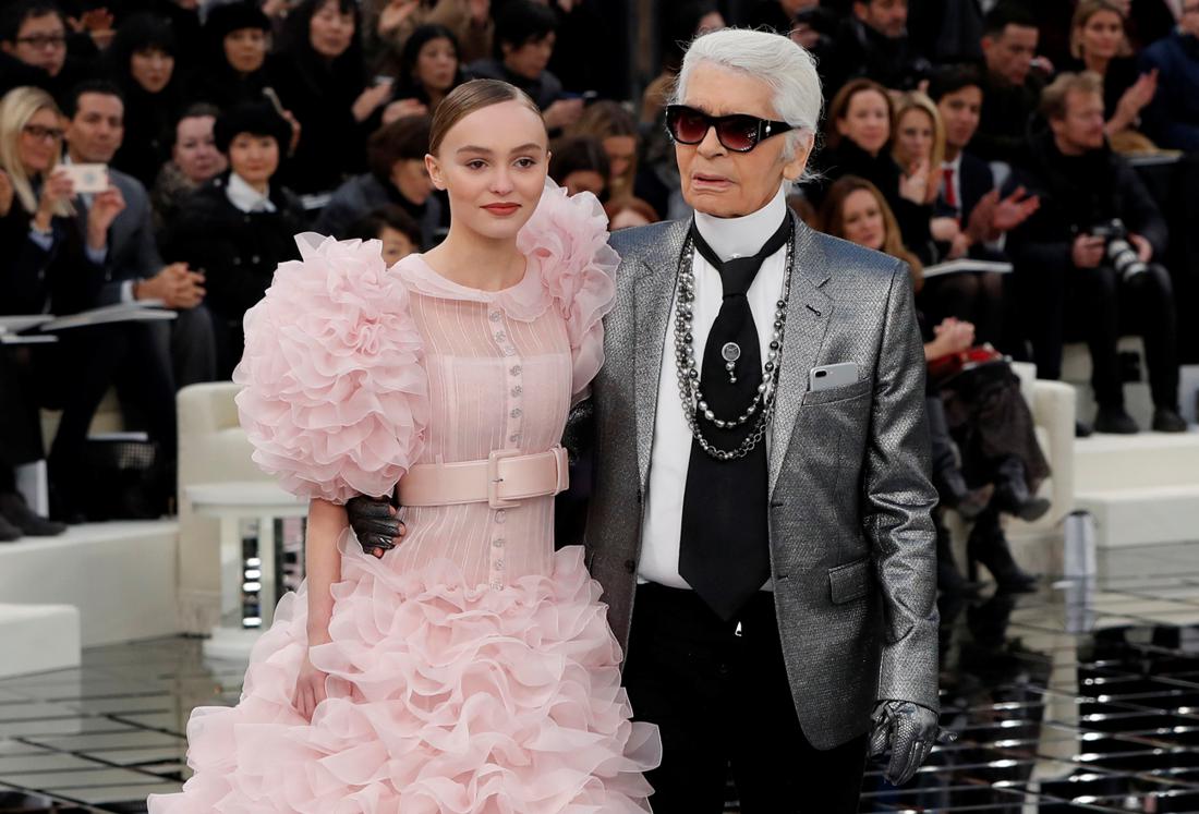 Lily-Rose Depp in Karl Lagerfeld.