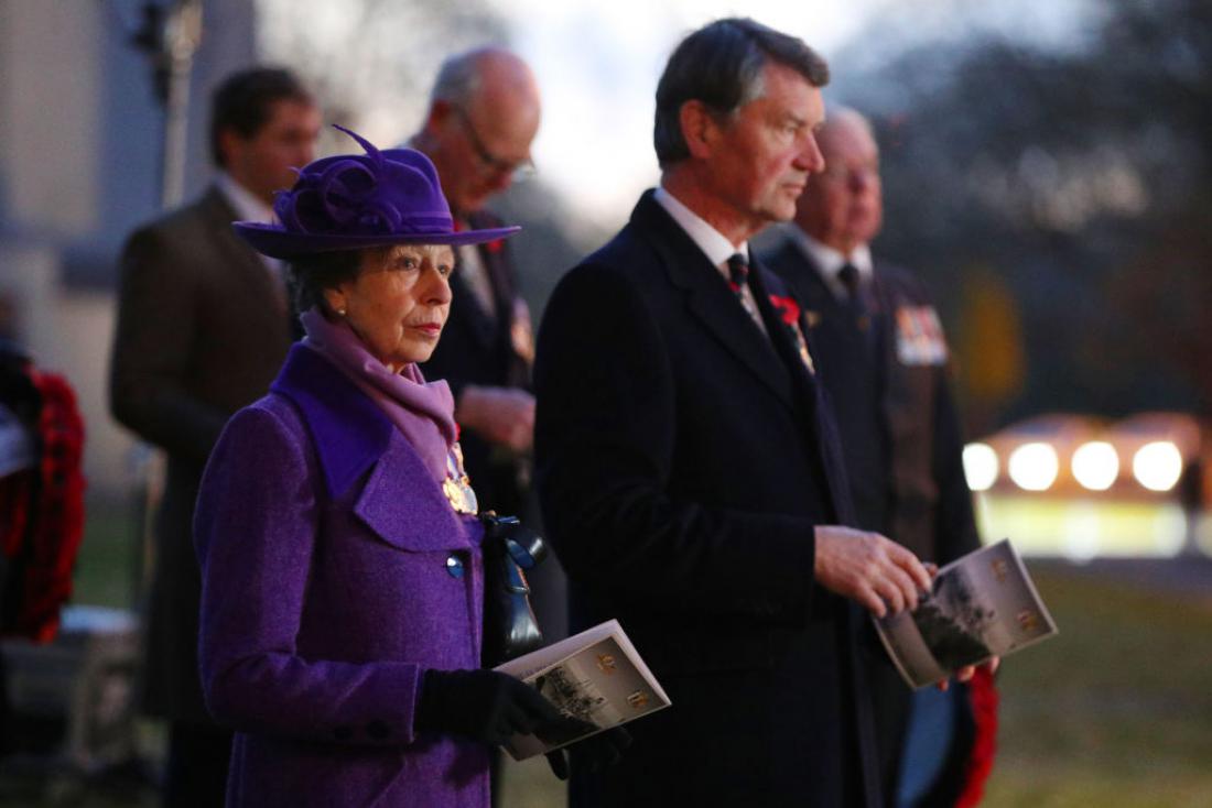 Princesa Anne in njen mož Tim Laurence ob pogrebu princa Filipa. Foto: Jonathan Brady/GettyImages